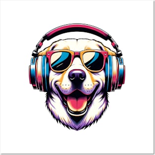 Labrador Retriever Smiling DJ in Japanese Art Style Posters and Art